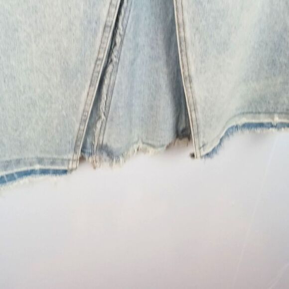 GIANNI BINI Lady Luck light-wash denim midi skirt size 27 - Picture 6 of 14